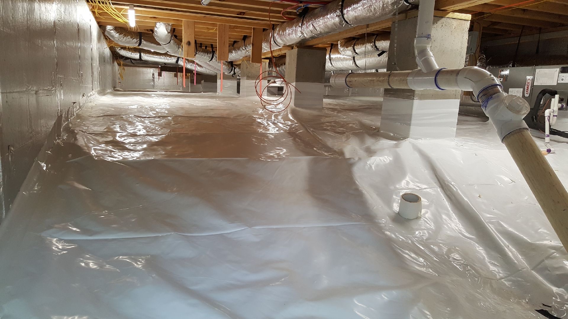 Encapsulated Crawl Space with Vapor Barrier Durham
